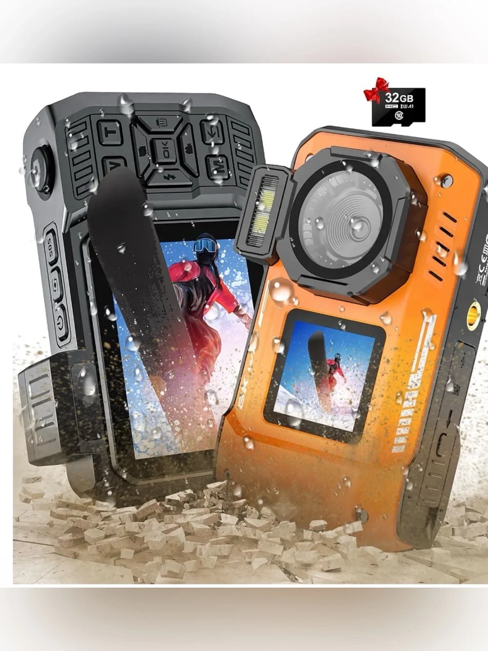 8K WiFi Waterproof Action Camera Underwater Camera Rugged WiFi 33FT